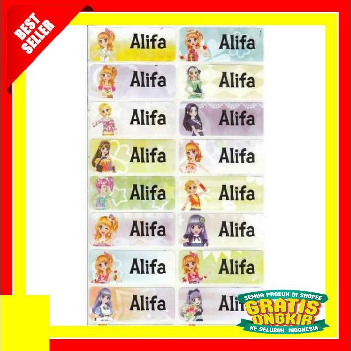 

STICKER / LABEL NAMA WATERPROOF AIKATSU / TAHAN AIR TERLARIS!!!