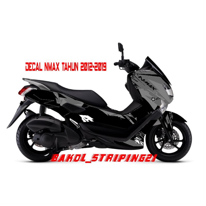 DECAL NMAX MOTIF GARIS WARNA ABU ABU
