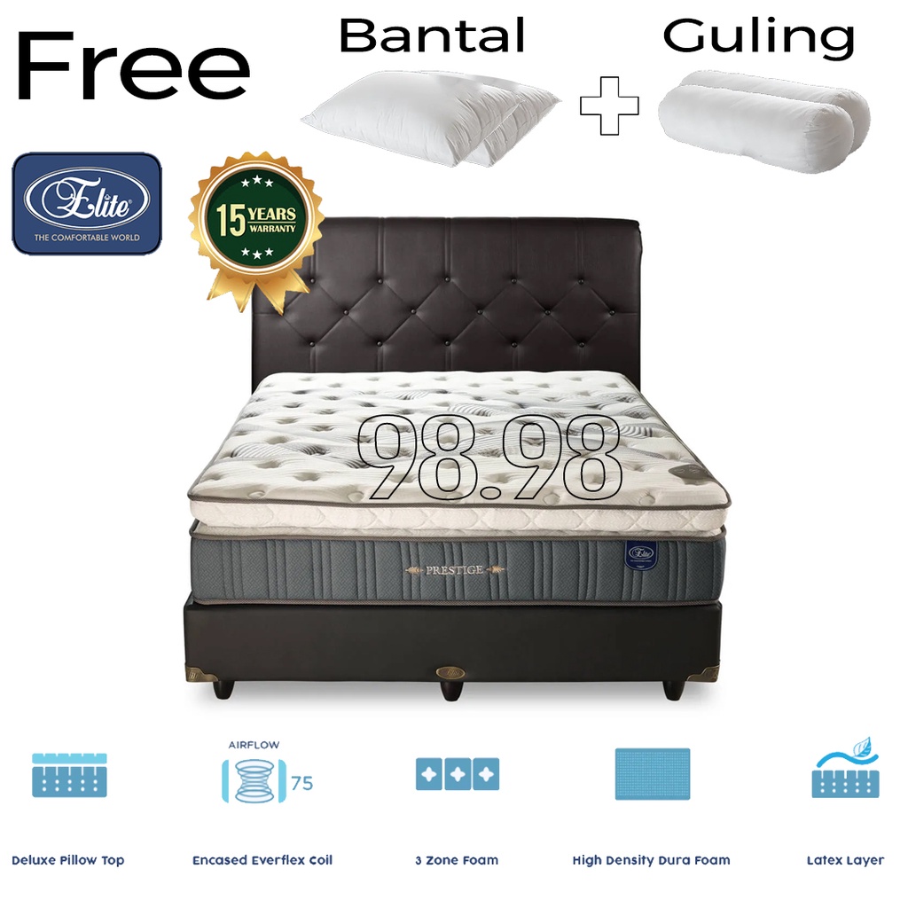 Springbed Elite Prestige - Elite Springbed Latex Fullset - Medan