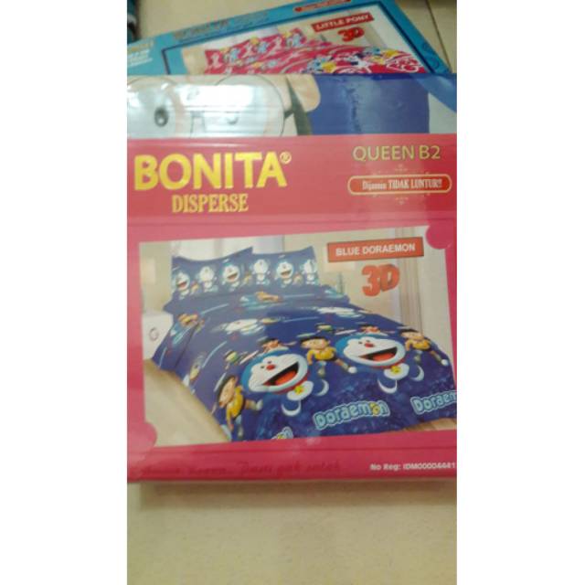 Sprei bonita no.2 blue doraemon