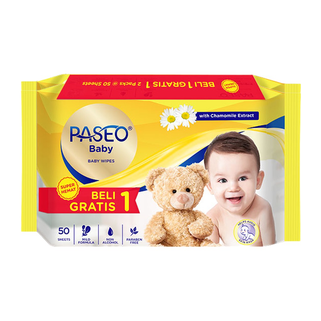 Paseo Baby Wipes With Chamomile Extract Buy 1 Get 1