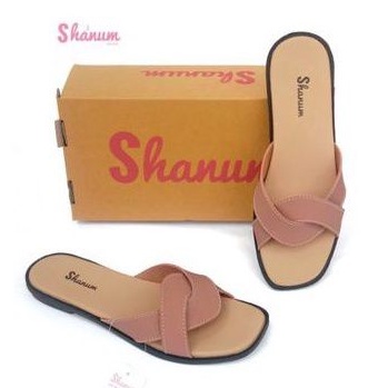 Sandal slop wanita terbaru/sendal selop v