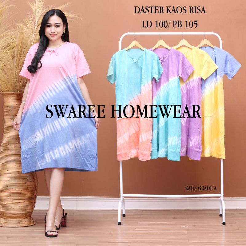 Baju Perempuan Remaja Cewek Pakaian Wanita Dewasa Kekinian Terbaru Daster Murah Bahan Kaos Motif Abstrak Bisa COD