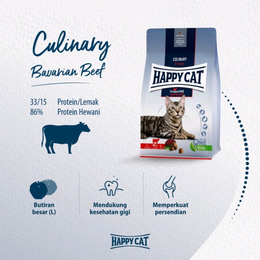 Happy Cat Culinary Beef 300gr Freshpack Adult Supreme Bavarian Beef