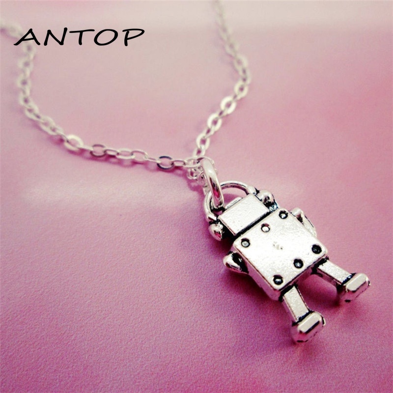 Kalung Liontin Robot Mini Gaya Retro Hip Hop Untuk Unisex ANTOP