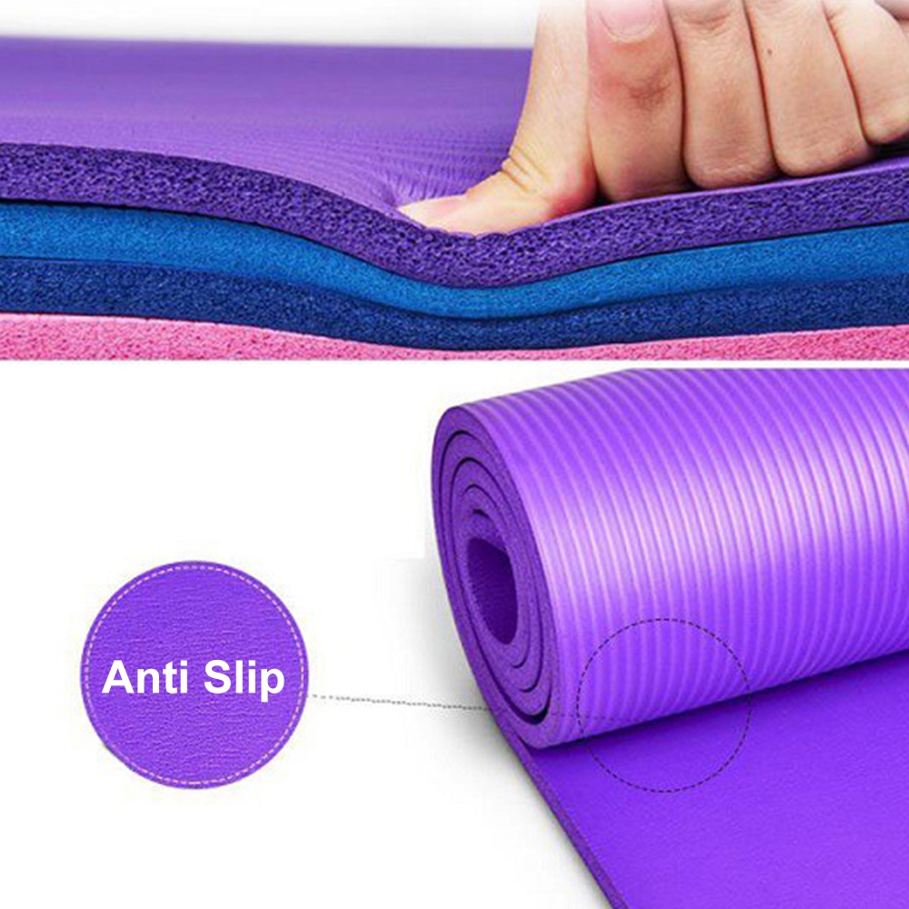 KaLato Yoga Mat 8-10mm Matras Alas Anti Slip Tebal Gym Mat NBR Matras-1