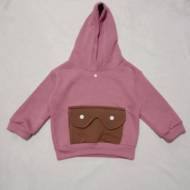 Sweater Hoodie Kacamata Anak Usia 1-4 Tahun Bahan Fleece Cotton Sweater Anak Unisex Sweater Anak Cowo Cewe