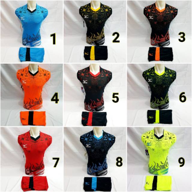 TERBARU Setelan kaos singklet volly mizuno