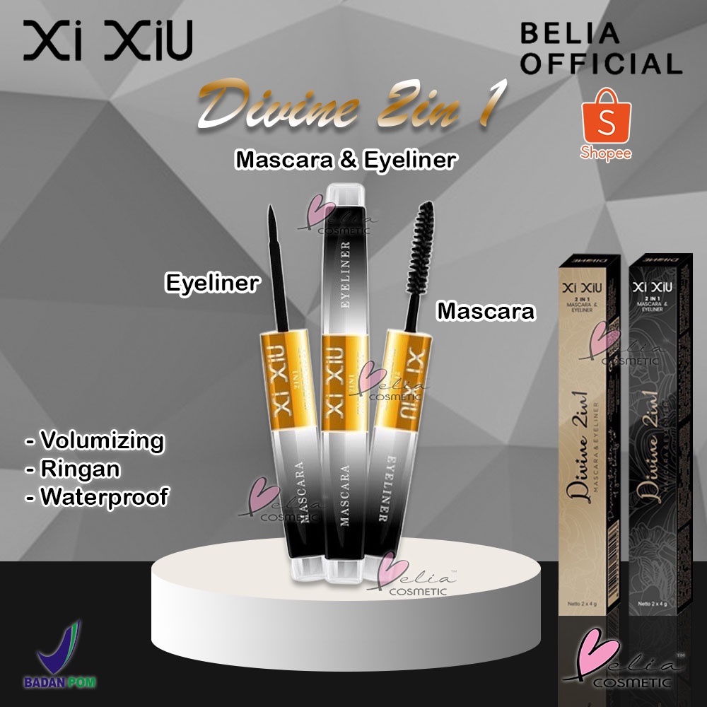 ❤ BELIA ❤ XI XIU Divine 2 in 1 Mascara &amp; Eyeliner (✔️BPOM)