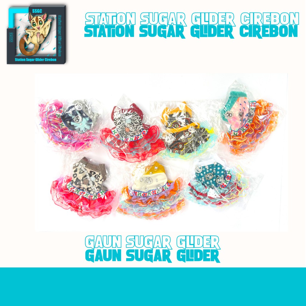 Aksesoris hewan Gaun sugar glider / pcs