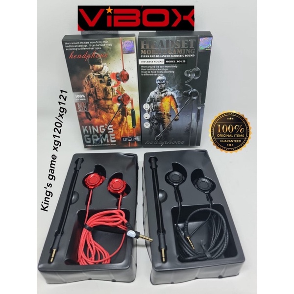 PROMO HEADSET GAMING XG120 / XG121 BY VIBOX EARPHONE THE REAL SOUND FOR KING'S GAMERS