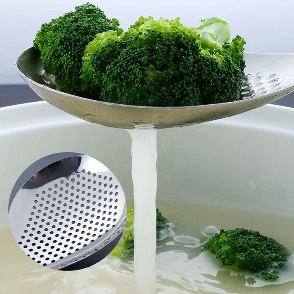 REBUY Sendok Saringan Home Fast Drain Cooking Gadgets Alat Dapur Alat Makan Makanan Food Strainer