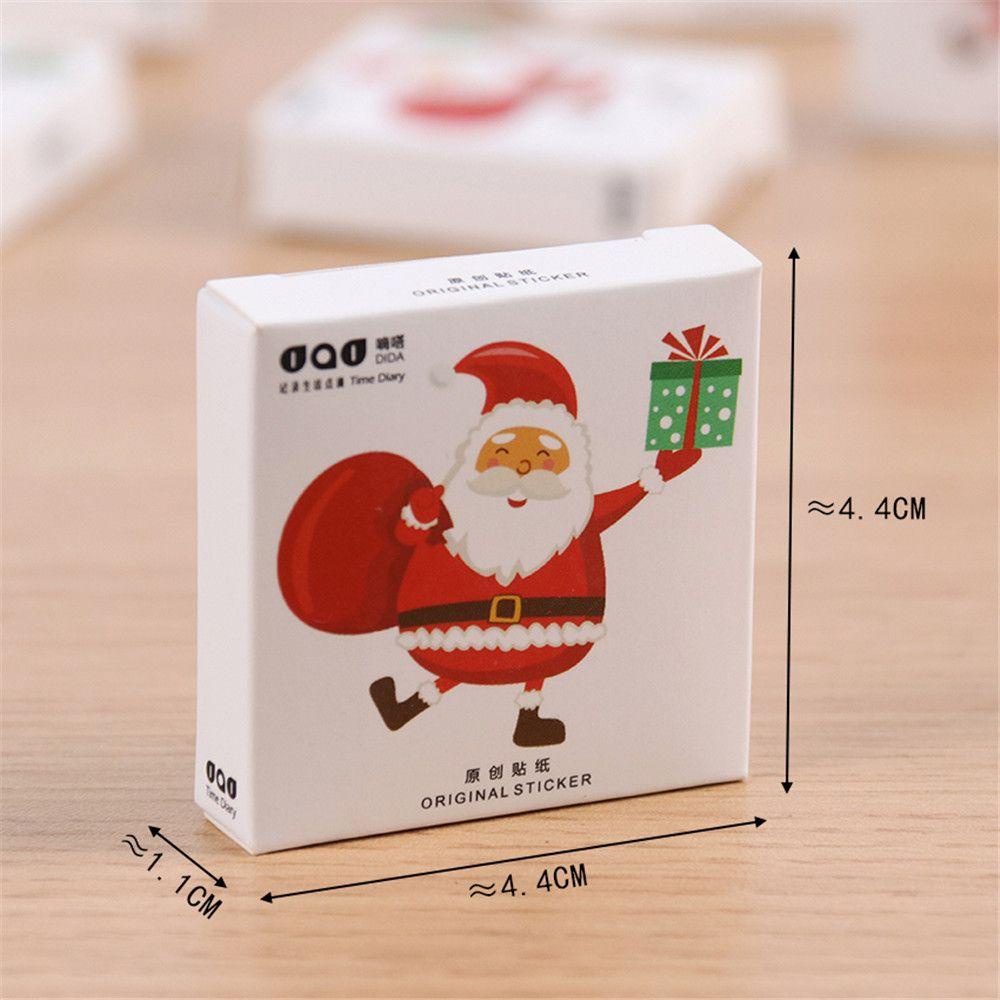 Solighter 48pcs/Box Stiker Natal Sealing Diary Album Dekorasi Gift Paper Sticker