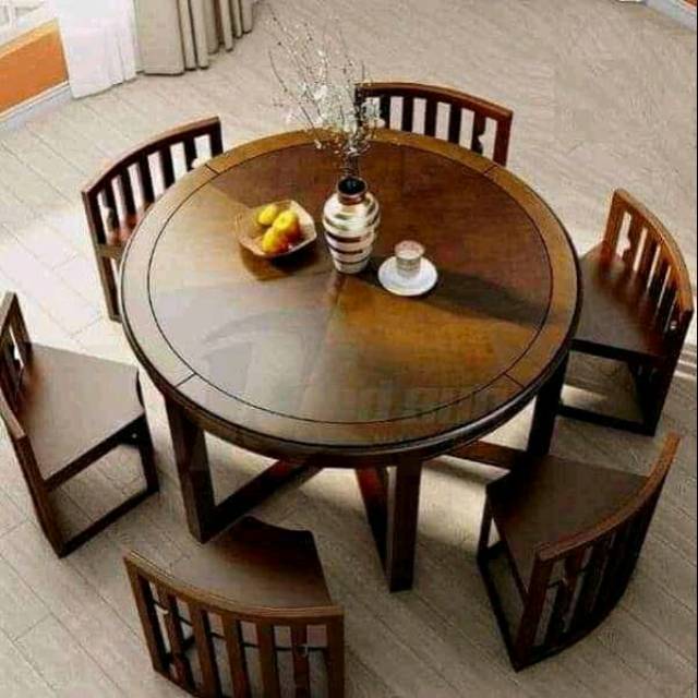 Meja kursi makan bundar