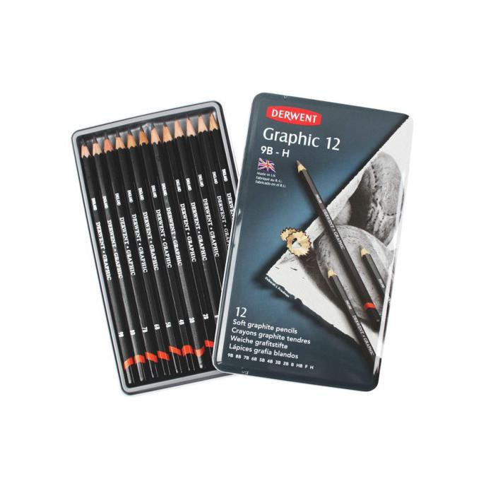 

Promo DERWENT Graphic Pencil Set 12 Soft (9B-H)
