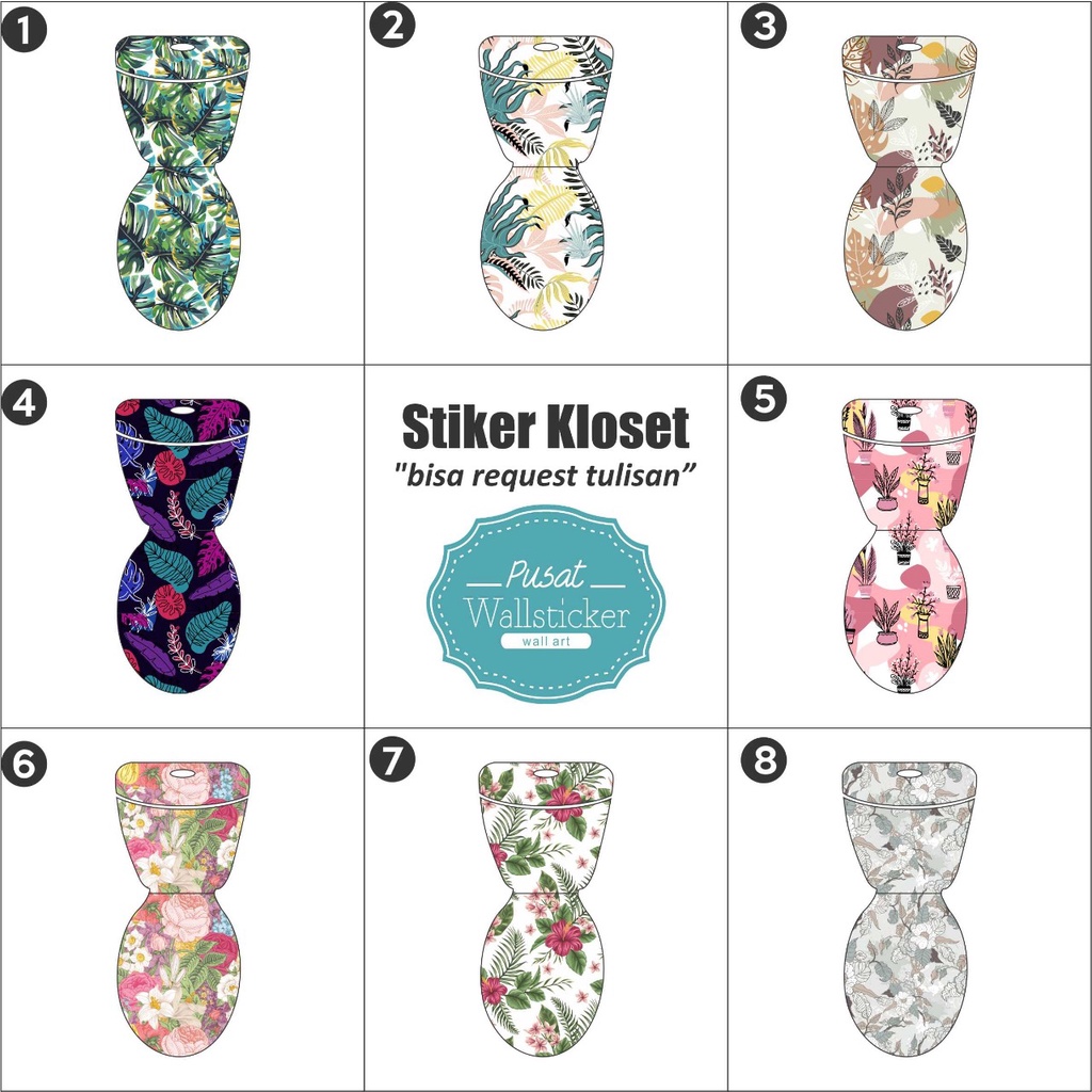 STICKER KLOSET DUDUK / STIKER TOILET / MOTIF 58