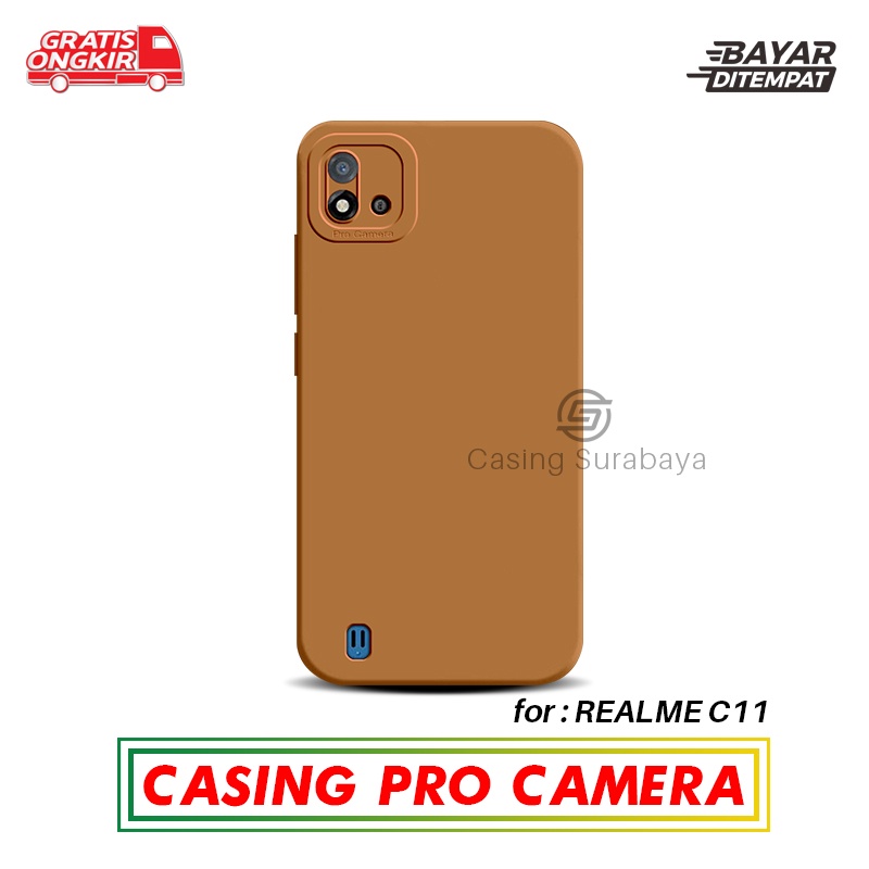 Case Realme C11 Soft Case Liquid Silicone Pro Camera