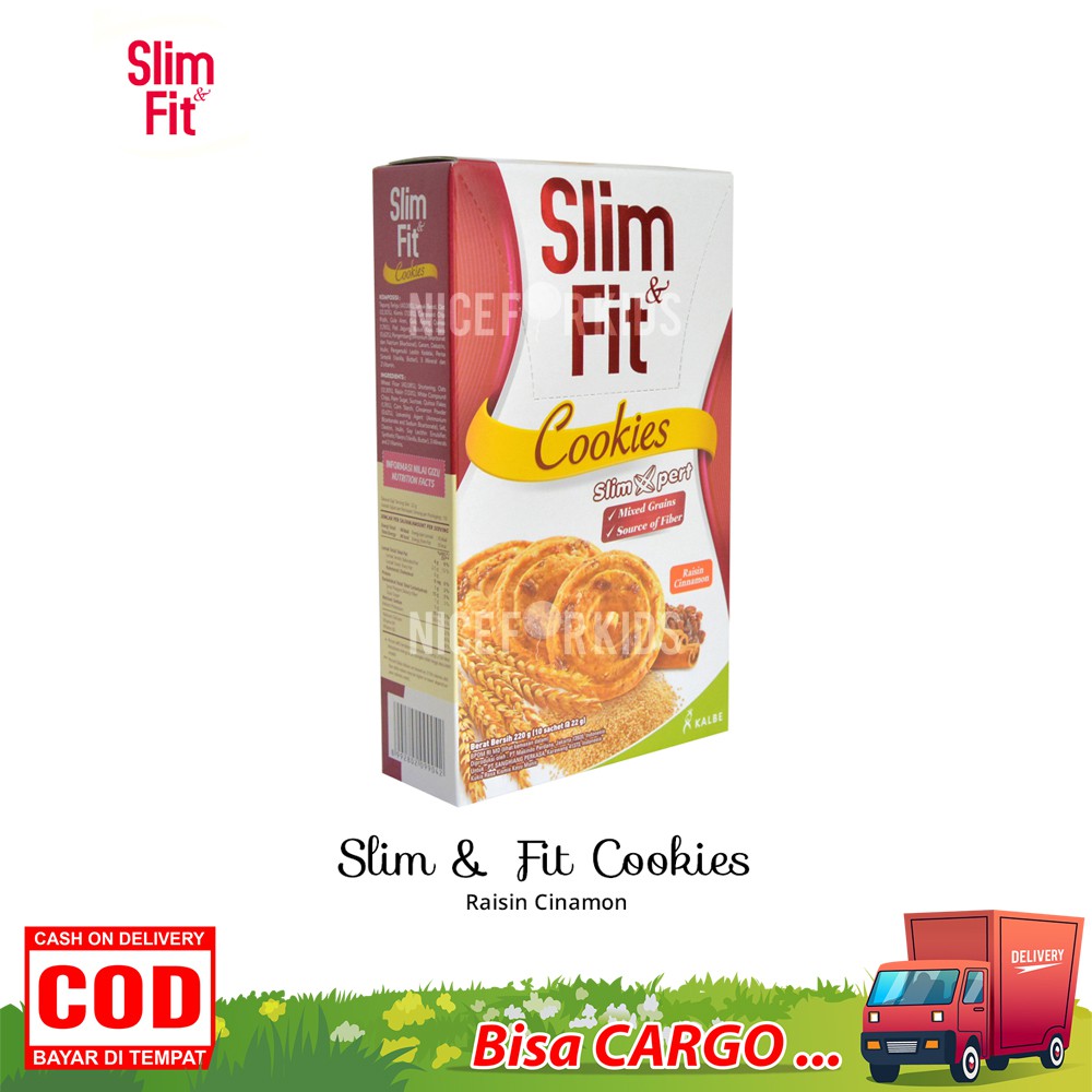 Slim &amp; Fit Cemilan Diet Sehat / Snack Slim Fit Cookies Kue Camilan Diet Rendah Kalori SlimFit