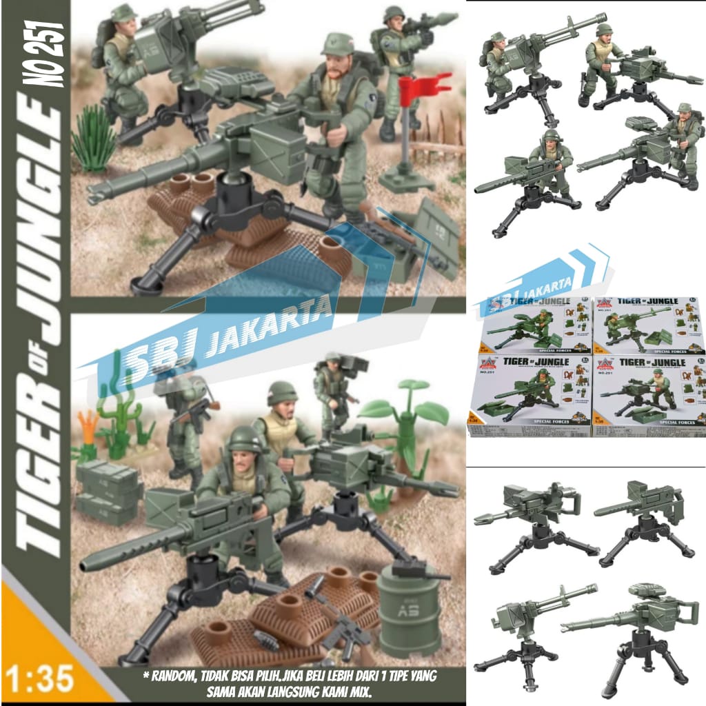 Mainan Miniatur Edukatif Block DIY Action Figure PUBG SWAT bongkar pasang Skala 1:36