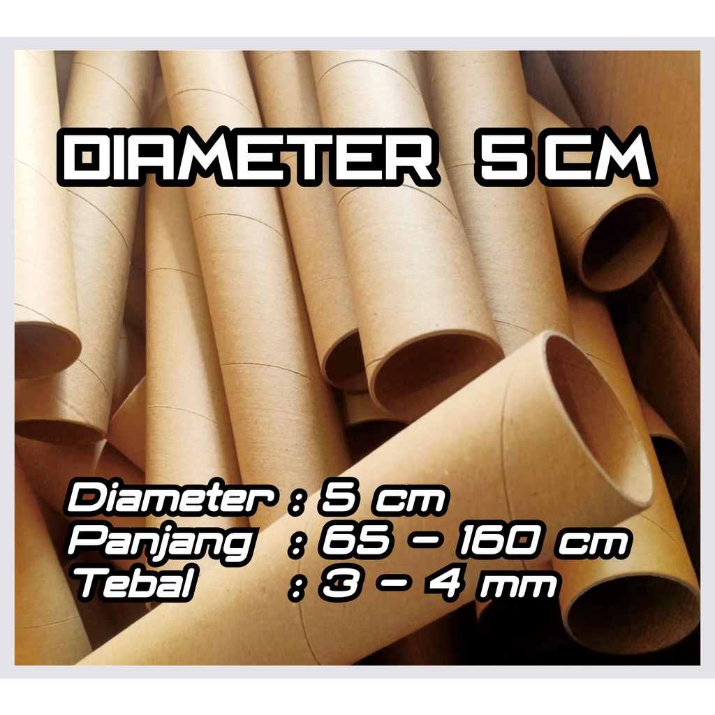 

Diemater 5cm X 160 CM SELONGSONG TABUNG KARDUS / PAPER CORE TUBE PACKING