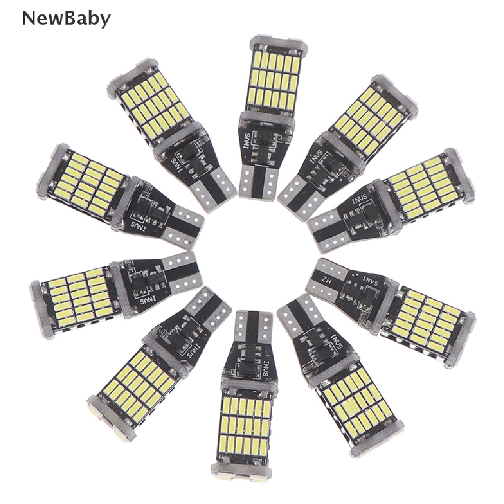 10pcs Lampu LED 45smd 4014 T15 W16W 6000K Warna Putih Untuk Mundur Mobil