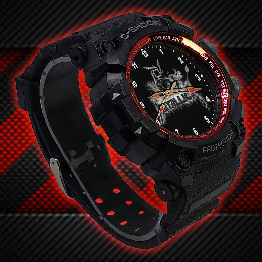 (ISTIMEWA BOSSQUE) JAM TANGAN METALLICA LIST MERAH - EXCLUSIVE 6