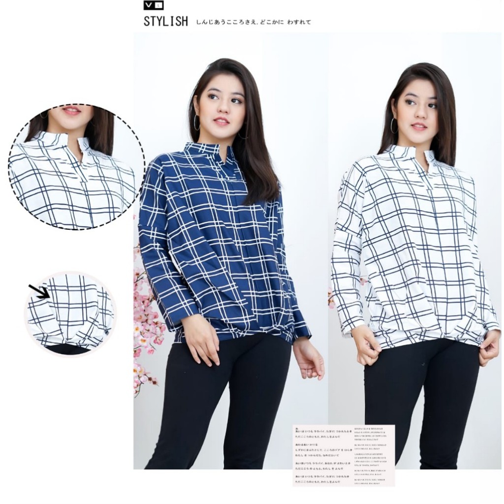 FWG - BLOUSE KOTAK / BLOUSE KATUN / BLOUSE WANITA TERBARU / ATASAN KOREA