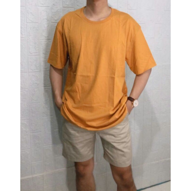 KAOS POLOS KUNING MUSTARD / KAOS ADEM / KAOS TERMURAH