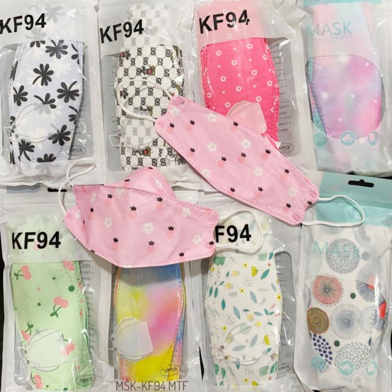 isi 10Pcs Masker mulut KF94 EVO Motif 4PLY Tebal Dewasa IMPORT High Quality BTS BT21 IDOL K-POP KPOP