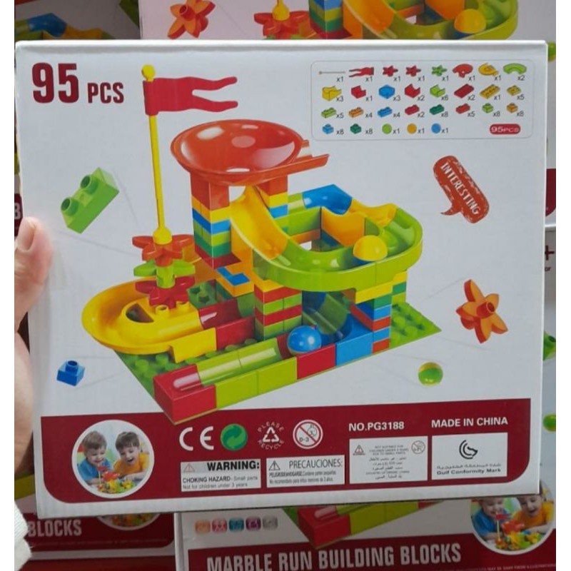 MARBLE RUN BUILDING BLOCKS MAINAN ANAK