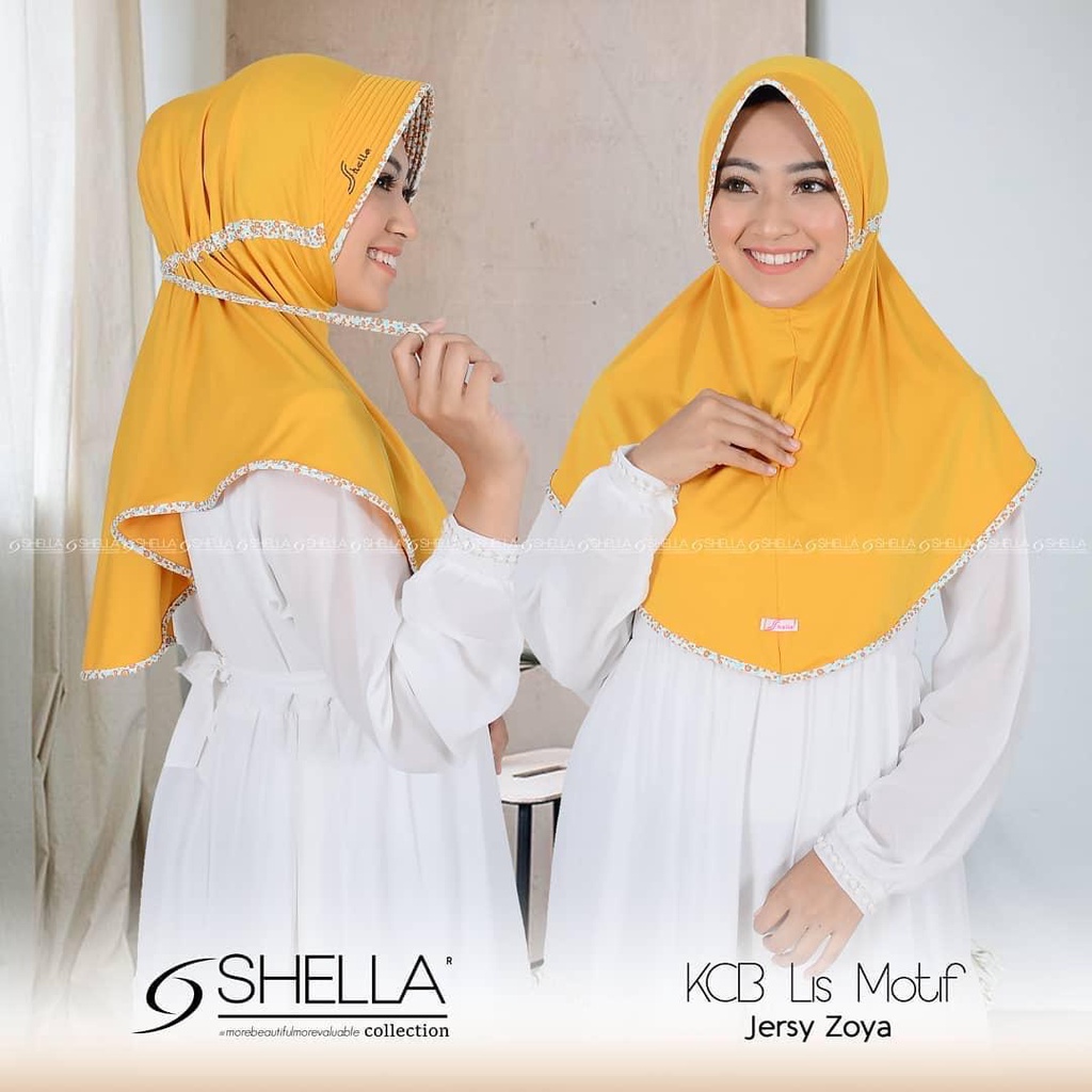 Jilbab Instan Jersey Zoya Shella Hijab Standar List Polos List Motif Hijab Instan Polos