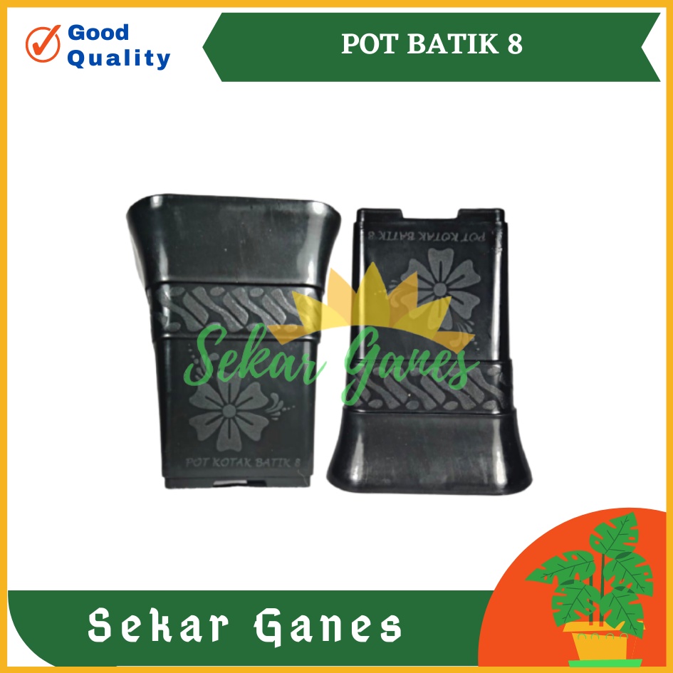 Pot Kotak BATIK 8 cm Putih Hitam Merah Orange Pot Kaktus Katus Pot Kotak Sofi Tebal Murah Juoss Juos