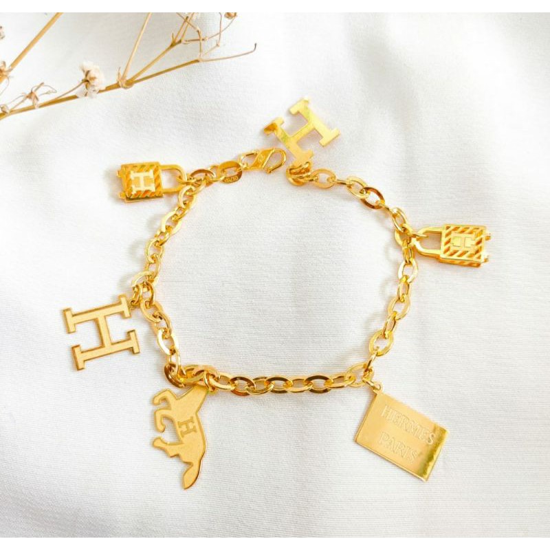 Gelang emas asli kadar 875 model mocca variasi baru