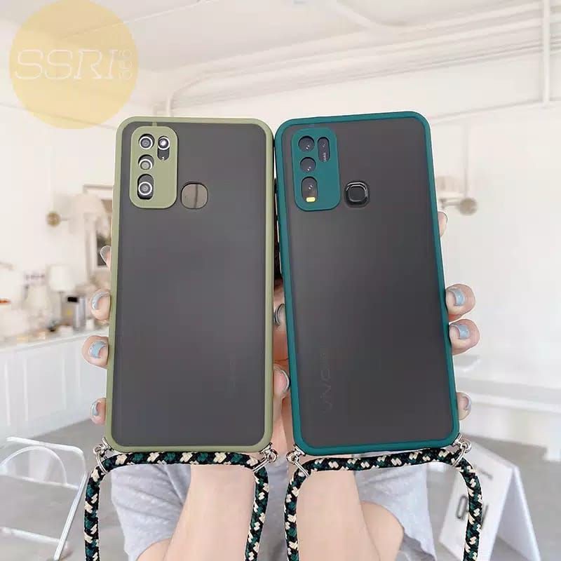 0600 VVV CASE sling case  aero Vivo V9 V15pro V19 V20 V20se Y85 casing tali selempang hybrid Vivo la
