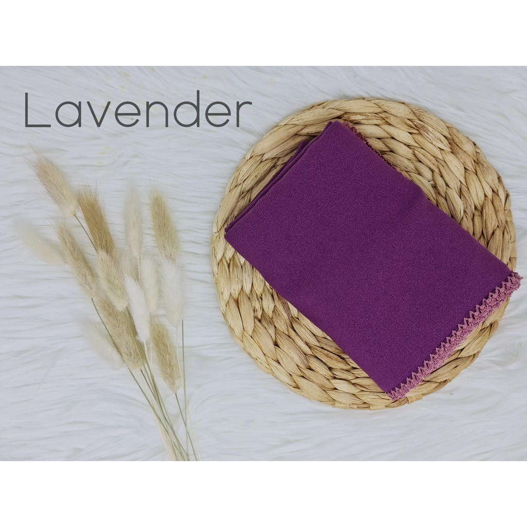 Pashmina Picot Crochet Diamond Stretch-Lavender