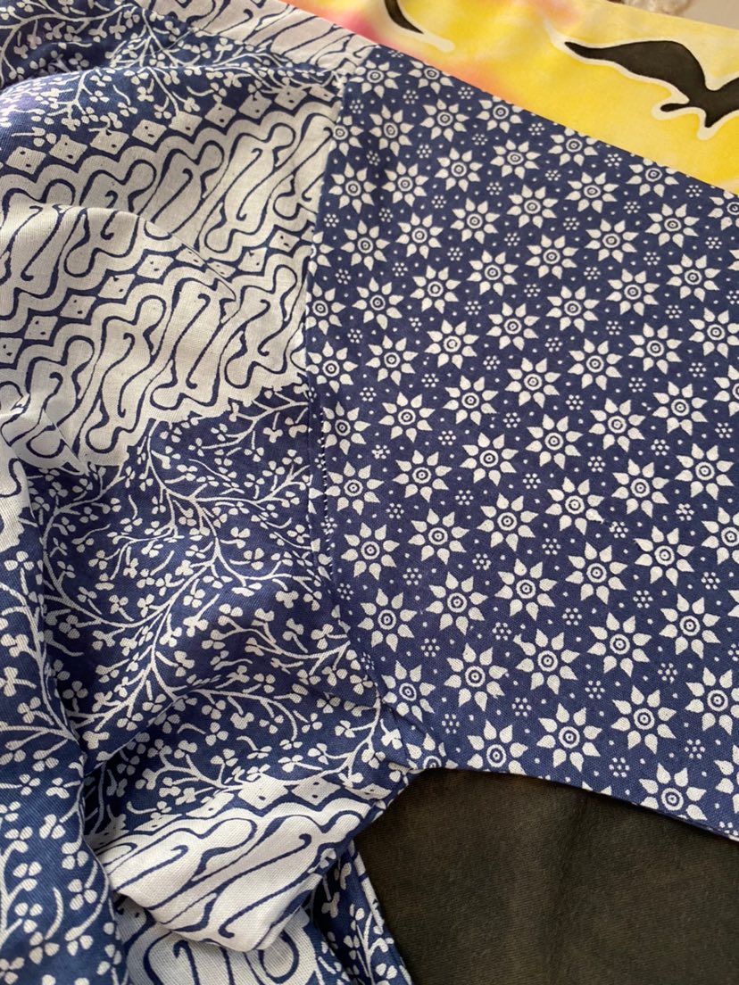 Tey-17 Batik Wanita Asj Sa Hrb026 Kenongo Kemeja Tosca Pendek