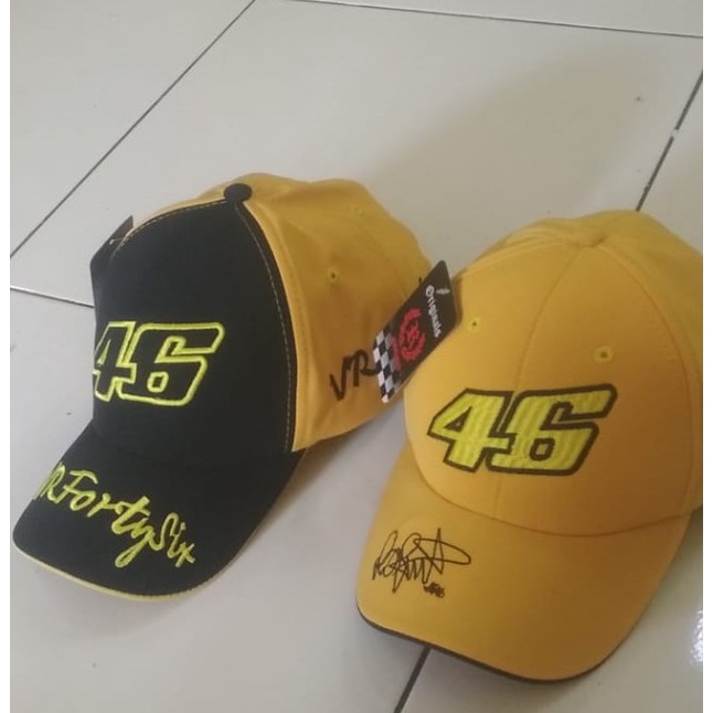 Topi Pria SPORT Racing 46 Bordir/topi Valentino Rossi 46 Kekinian the doctor/Realpict