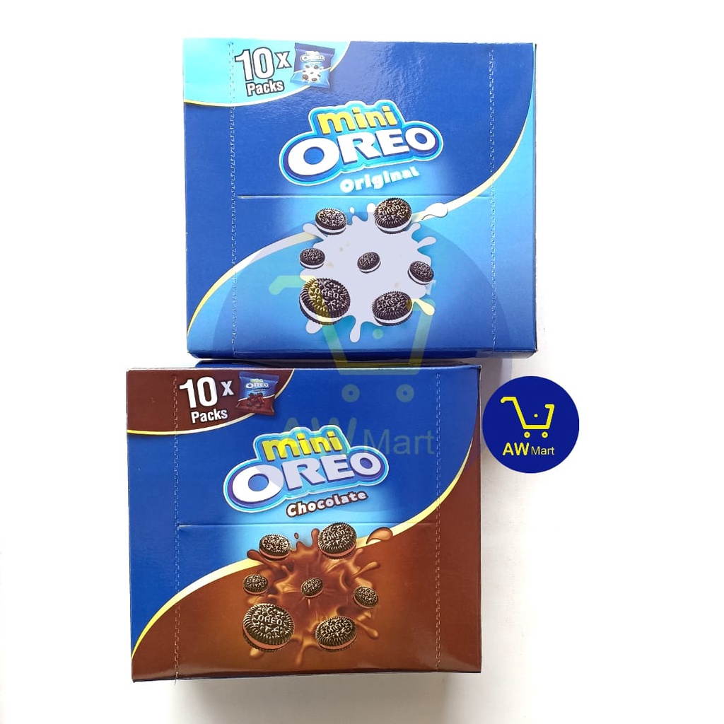 MINI OREO BOX 204 GRAM ISI 10PCS - VANILLA ORIGINAL