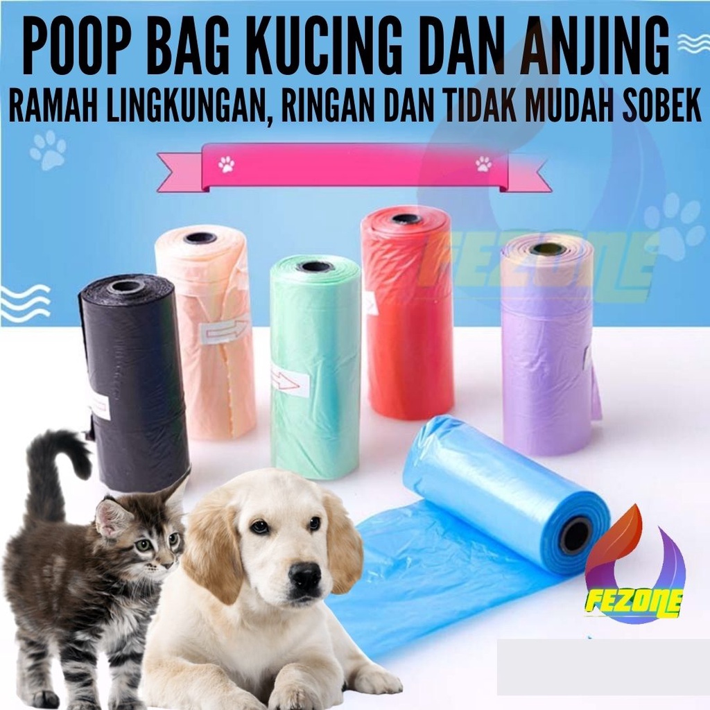 Pet Poop Paw Plastic Bag / Kantong Plastik Refill Hewan Anjing Kucing - Random FEZONE