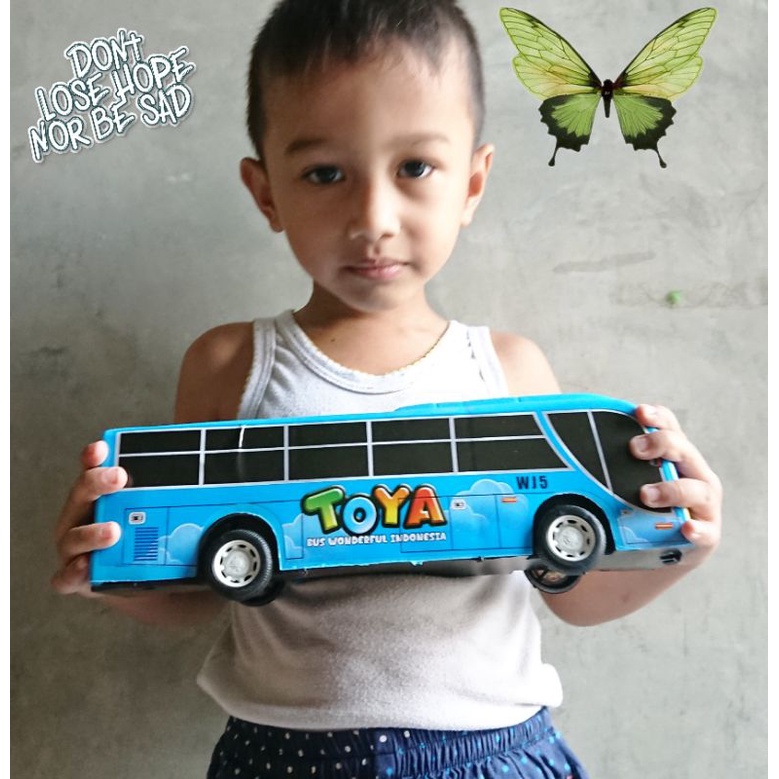 Mainan Anak Mobil Bus Tayo Toya Ukuran Besar Panjang 32cm Murah