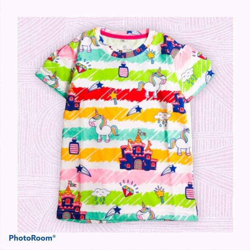 Kaos Fullprint little pony  anak perempuan good quality | printed tee anak cewe 4 5 6 Tahun