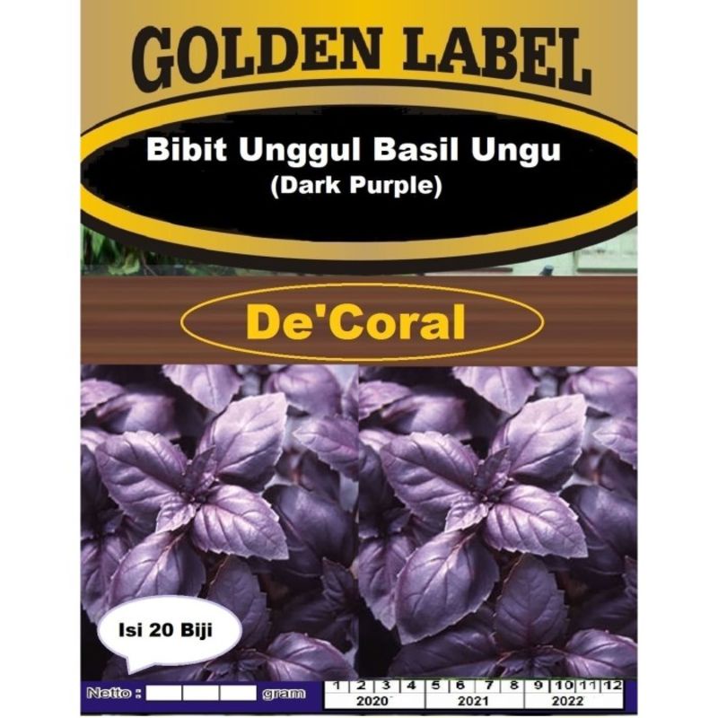 Bibit Unggul Basil Ungu Dark Purple | Benih Basil Ungu Herbal