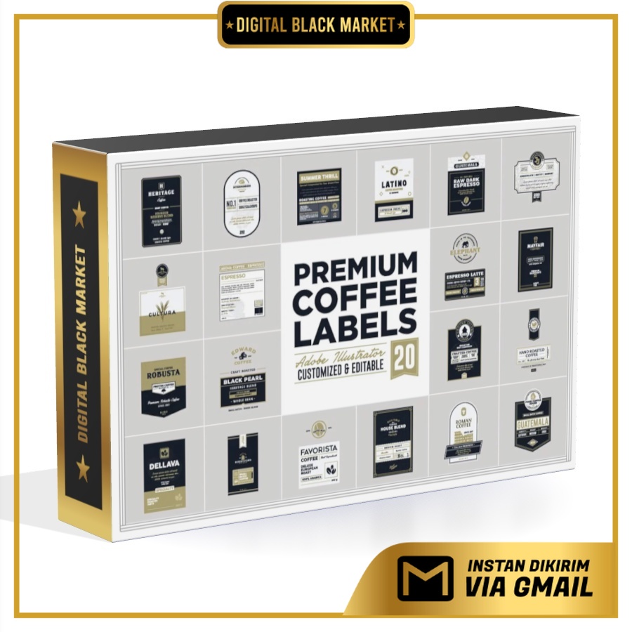 Premium Coffee Labels - Vector Designs - Business Branding