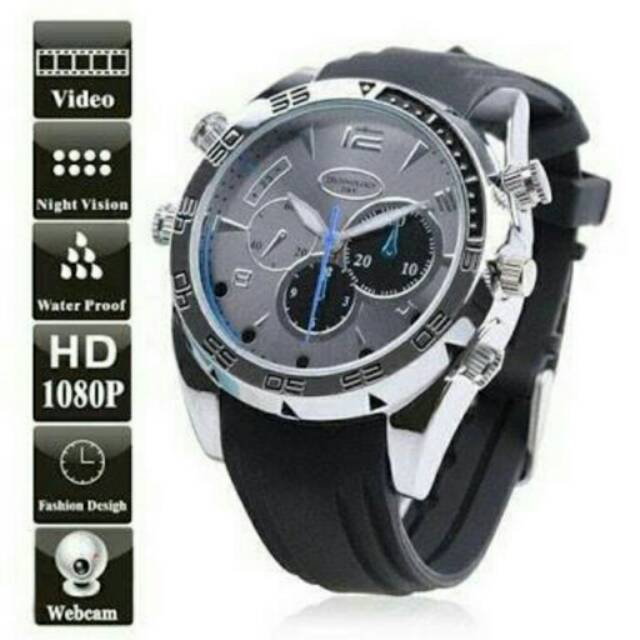 Camera/kamera spy INFRA RED FULL HD~jam tangan chrome#ORIGINAL