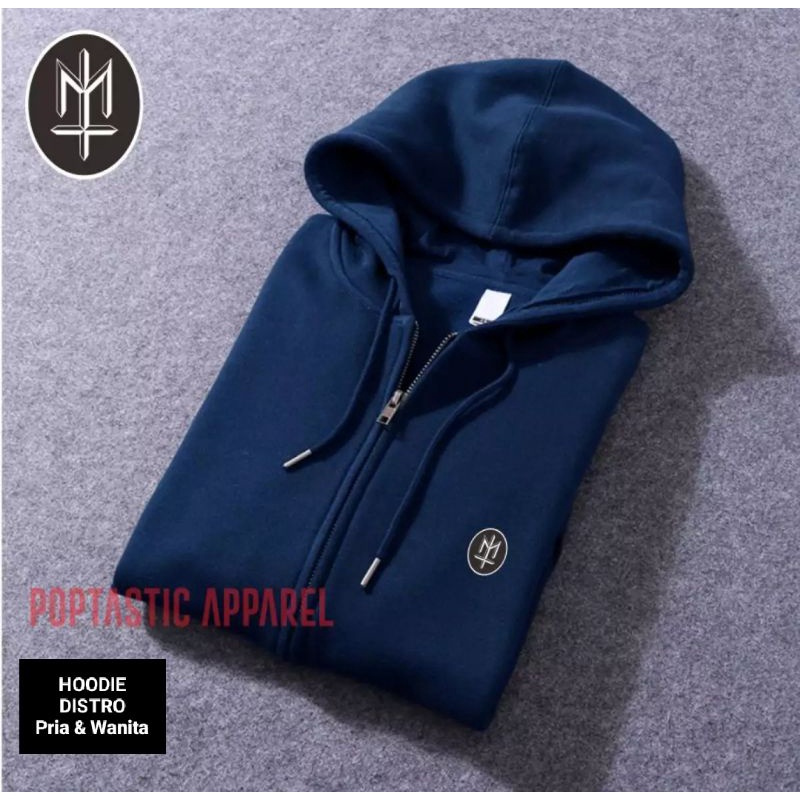 Sweater Hoodie Pria Distro Maternal Disaster Navi Fleece Tebal Premium Jaket Hoodie Pria Wanita
