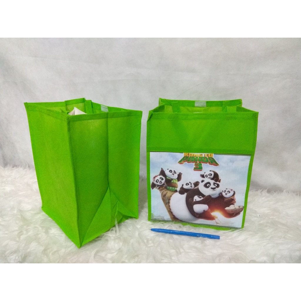 Tas NK Tema Animal Spunbond Goodie Bag Souvenir Ulang Tahun Anak Bingkisan Party Gift Birthday-Kung Fu Panda