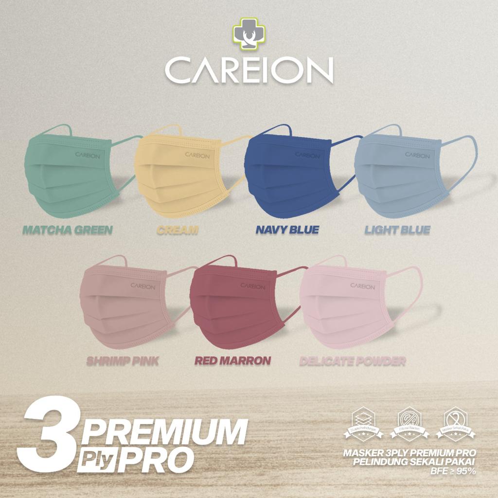 Careion Masker 3 Ply 50 Pcs Hypoallergenic
