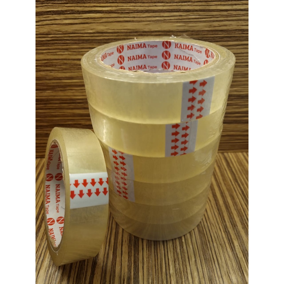 

(6Pcs) Isolasi / Selotip 1 Inch X 72 Yard /Solasi / Solatip / Lakban Bening 24Mm Naima Tape