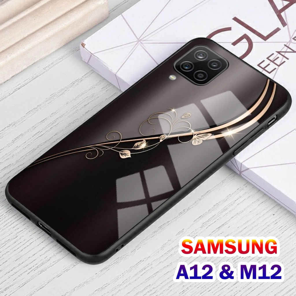 Softcase Glass Kaca SAMSUNG A12 , M12 - Casing HP SAMSUNG A12 , M12 [ S34 ].