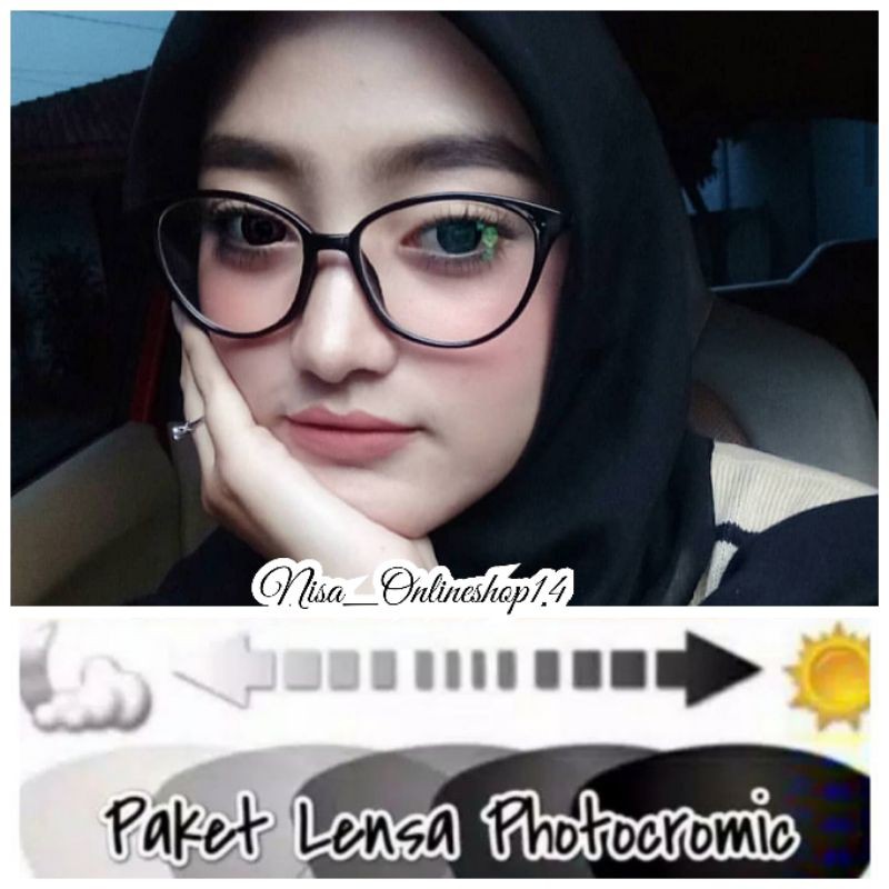 Lensa Potocromic | Kacamata antiradiasi | Kacamata wanita | Kacamata minus Potocromic
